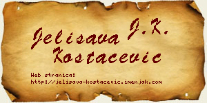 Jelisava Kostačević vizit kartica